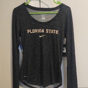 Nike Women's Heathered Black Long Sleeve Tee NWT